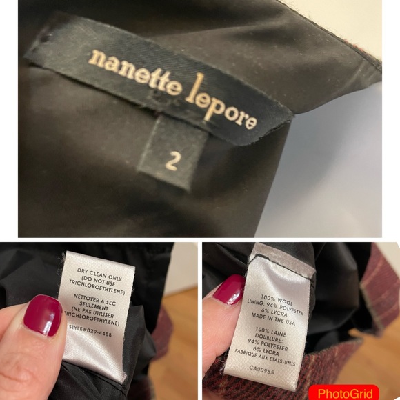 Nanette Lepore Plaid Wool Dress - Picture 6 of 10